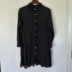 Buykud black linen medium cover up